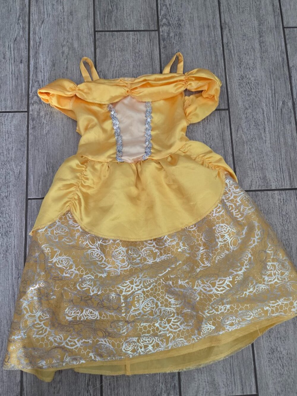 Disney Belle Cosplay Princess Yellow Costume Dress Girls Size 4-6X